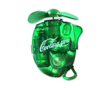 Portable Battery Operated Outdoor Carabiner Water Spray Fan - Green