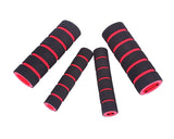 Set of 4 Pcs Bike Bicycle Anti-slip Sponge Handlebar Grip Cover - Red