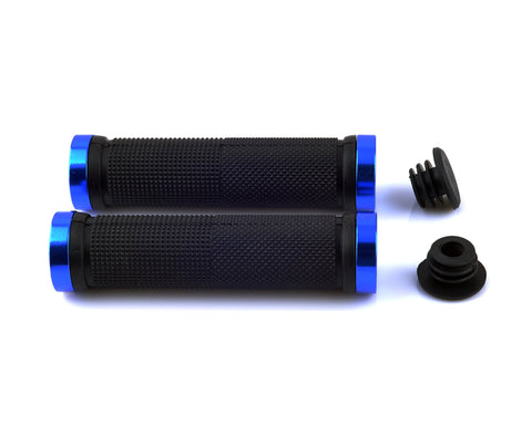 2 Pcs Rubber Cycling Mountain Bike Road Bike Handlebar Grips - Blue