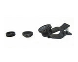 3 in 1 Universal Fisheye /Wide Angle/Macro Lens Clip Camera Kit -Black