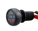 USB Car Charger with Thermometer and Voltmeter