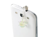 Dangling Luminous Blue Lucky Cat Headphone Jack Plug