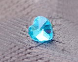 Bling Heart Crystal Headphone Jack Plug - Blue