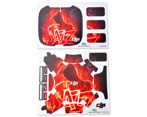 DJI Phantom 3 Quadcopter Decoration Skin Decal Sticker - Jazz Fire