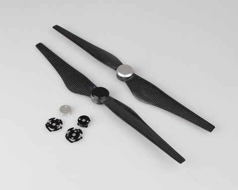 DJI Inspire 1 Pair Carbon Fiber 1345s Propellers and Rotor Adapters