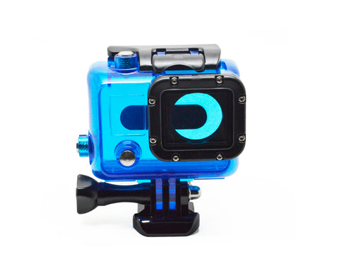 GoPro Waterproof Replacement Housing for Hero 3/ 3+/ 4 Camera - Blue