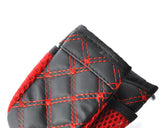 3 Pockets Car Air Vent Drink Sundries Hanging Storage Bag - Red/Gray