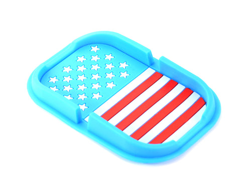 Non-Slip Mat Car Pad Holder for Mobile Phones and GPS - American Flag