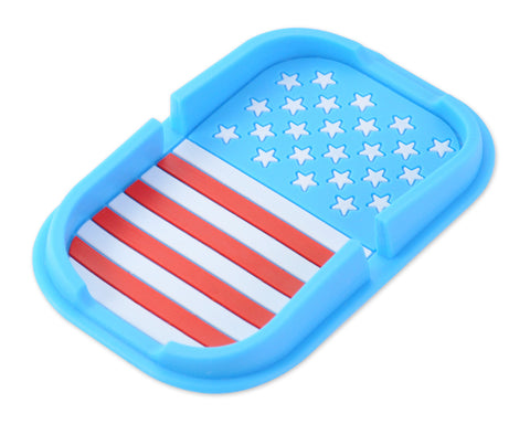 Non-Slip Mat Car Pad Holder for Mobile Phones and GPS - American Flag
