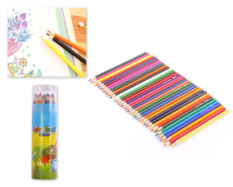 Set of 36 Assorted Colors Drawing Pencils with Sharpener and Case