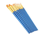 Paint Brush Set 10 Pieces Artist Paint Brush for Painting or Nail Art - Blue