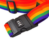 2 Pcs Security Rainbow Luggage Straps with Password Lock