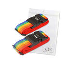 2 Pcs Security Rainbow Luggage Straps with Password Lock