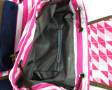 Sailor Stripes Drawstring Rucksack - Pink