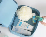 Multi-functional Nylon Travel Makeup Bag - Ice Blue
