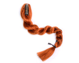 Heat Resistant Long Braided Ponytail Extension - Brown