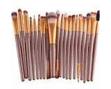 20 Pcs Professional Makeup Brush Set - Gold