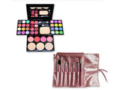 Makeup Combo Set including Brushes and Palette for Beginners - Pink