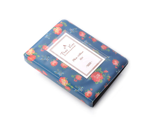 Retro Rose Photo Album for Fujifilm Instax Mini Films - Blue