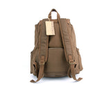 Retro Canvas DSLR Camera Rucksack with Removable Partition - Deep Brown