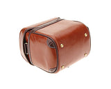 Vintage Style Leather Shoulder Bag for DSLR Camera - Brown