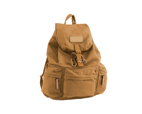 Retro Canvas DSLR Camera Rucksack with Removable Partition - Khaki