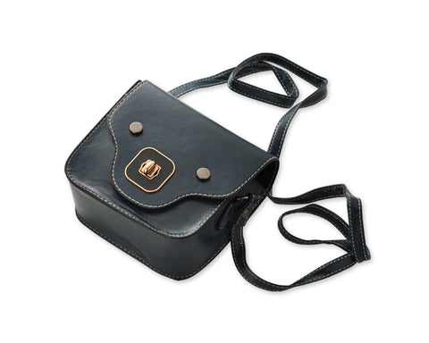 Exotic PU Leather Shoulder Bag for Women - Black