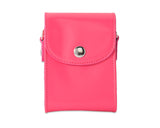 Simple PU Leather Shoulder Bag for Mirrorless Camera - Magenta