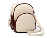 Classy PU Leather Shoulder Bag with Adjustable Strap - Beige