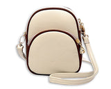 Classy PU Leather Shoulder Bag with Adjustable Strap - Beige