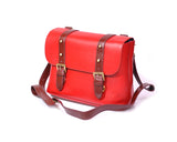 Vintage Leather Shoulder Bag for DSLR SLR Camera - Red