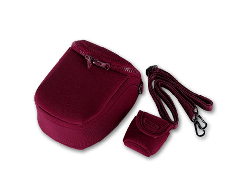 Soft Mirrorless Camera Bag with Detatchable Battery Pouch - Magenta