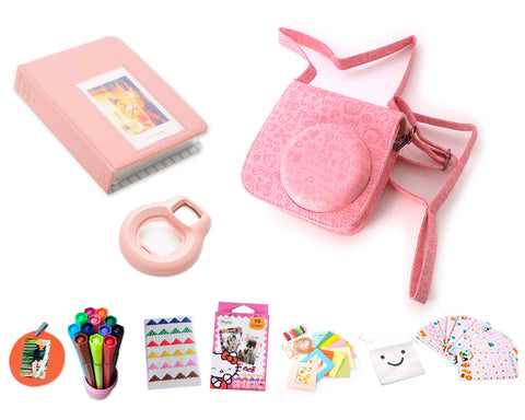 Cute Camera Accessory Bundles Set for Fujifilm Instax Mini 8 - Pink