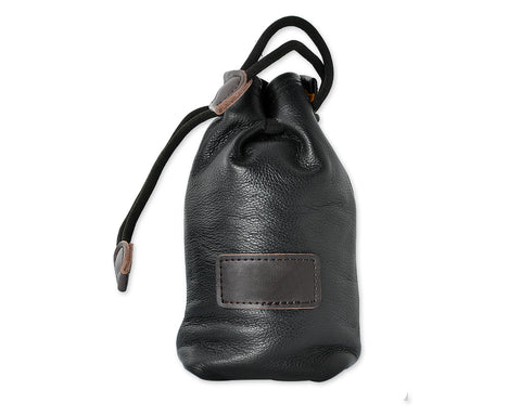 Small Genuine Leather Drawstring Sack Bag for Mirrorless Camera