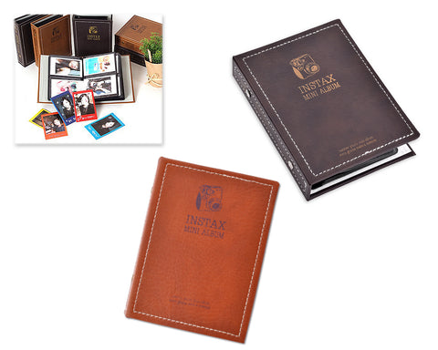 Vintage Leather Photo Album for Fujifilm Instax Mini Films