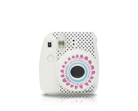 Floral Camera Sticker for Fujifilm Instax mini 8 - White