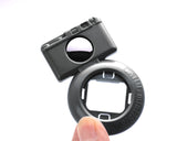 Camera Self Portrait Photo Lens Frame with Mirror - Black