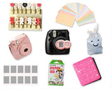 Fujifilm Instant Instax Mini 8 Polaroid Camera Bundle Set - Magenta