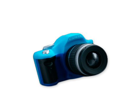 Cute Camera-shaped Hot Shoe Cover for Canon Nikon Fujifilm - Blue