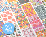 20 Sheets Fujifilm Instax Mini Films Decor Sticker Borders - Candy