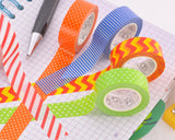 5 Pcs 1.5cm Transparent Craft Decor Paper Washi Masking Tape