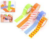 5 Pcs 1.5cm Transparent Craft Decor Paper Washi Masking Tape