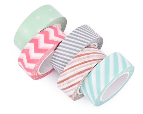 5 Pcs Washi Masking Tape Craft Decoration