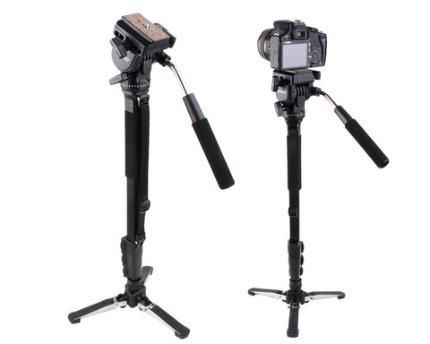 22"-58" Aluminium Fluid Base Monopod with 3 Leg Locking