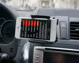 360 Degree Rotatable Adjustable Car Mount Phone Holder - Black