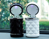 Portable LED Diamond Cut Style Car Cigarette Smokeless Ashtray
