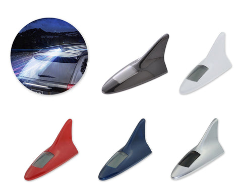 Solar Power 8 LED Shark Fin Antenna Warning Flashing Light