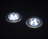 2 Pcs Mini 3 LED Battery-Operated Stick-On Tap Bulbs Light