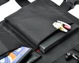 Universal Car Seat Backside Multi Pockets Storage Bag - Black