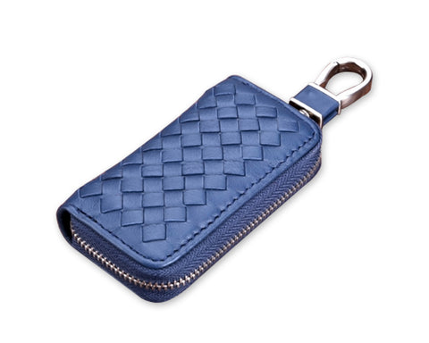 Weaving Series Leather Car Key Chain Bag